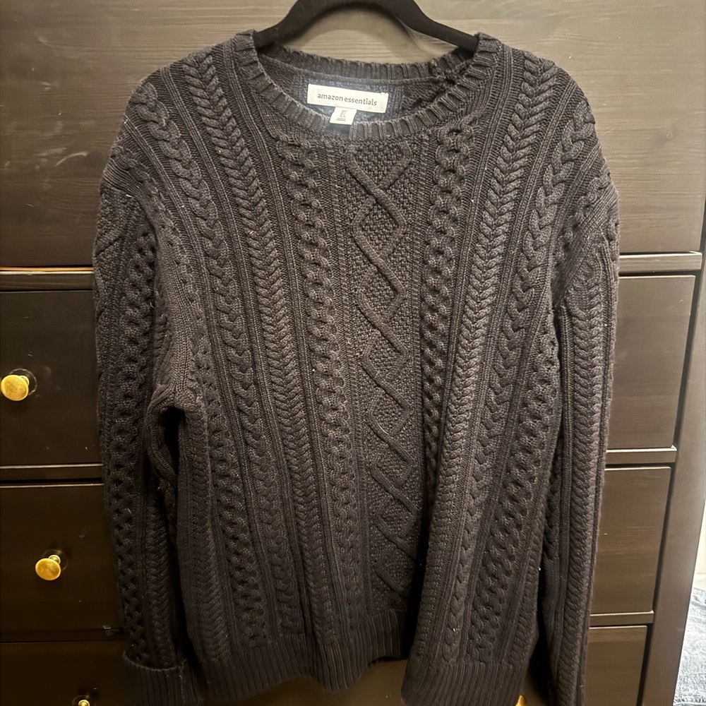 Black Cable Knit Sweater